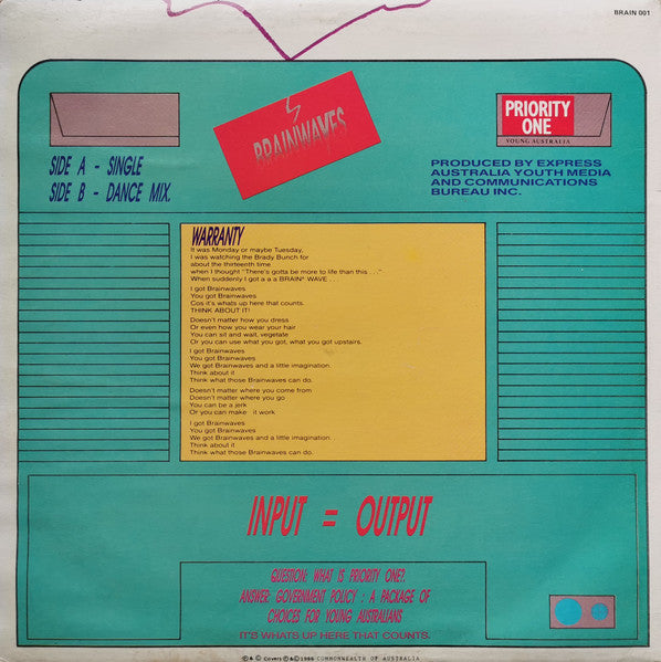 Brainwaves – Brainwaves 12" vinyl record, image 5 of 5
