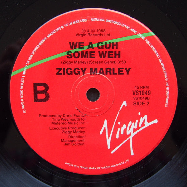 Ziggy Marley And The Melody Makers – Tomorrow People 7" vinyl record, image 4 of 4