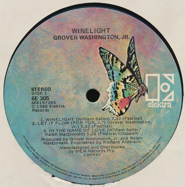 Grover Washington, Jr. – Winelight LP vinyl record, image 3 of 4