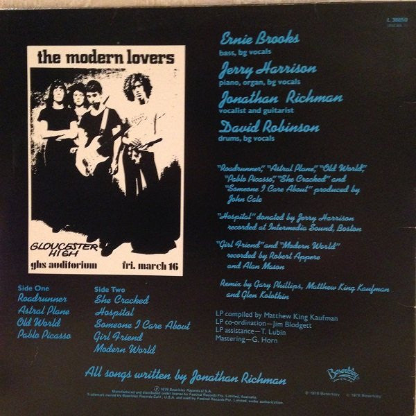 The Modern Lovers – The Modern Lovers LP vinyl record, image 2 of 5