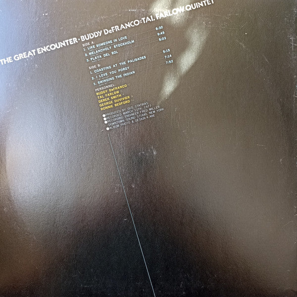 Buddy DeFranco - Tal Farlow Quintet – The Great Encounter LP vinyl record, image 4 of 6