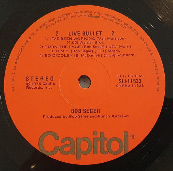 Bob Seger And The Silver Bullet Band – 'Live' Bullet (2xLP) LP vinyl record, image 5 of 7