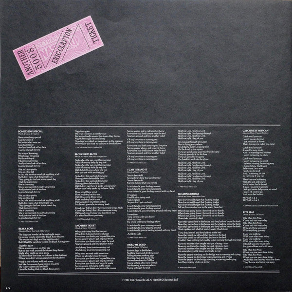 Eric Clapton – Another Ticket LP vinyl record, image 8 of 10