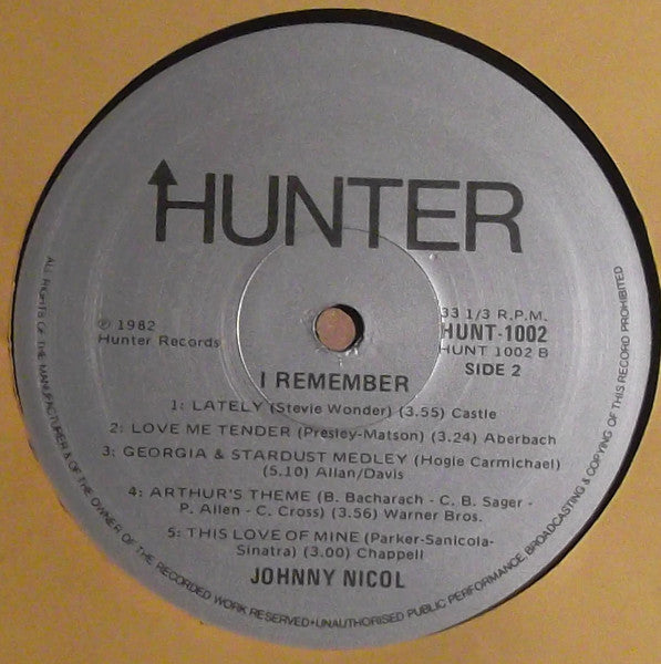 Johnny Nicol, Julian Lee – I Remember LP vinyl record, image 4 of 4