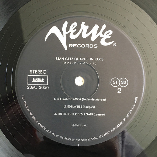 Stan Getz Quartet – In Paris LP vinyl record, image 6 of 6