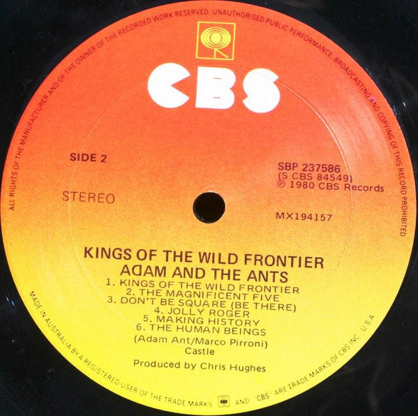 Adam And The Ants – Kings Of The Wild Frontier LP vinyl record, image 4 of 10