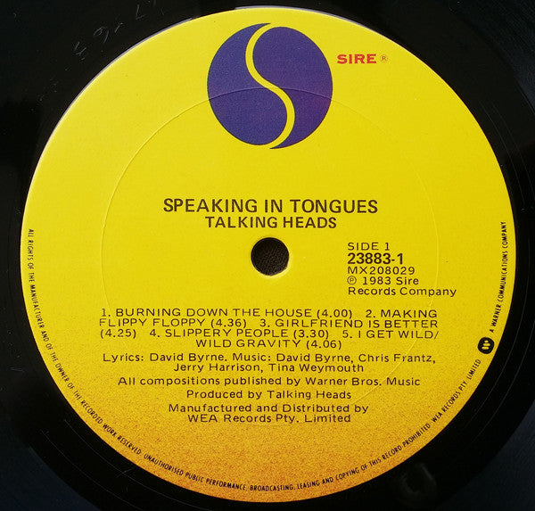 Talking Heads – Speaking In Tongues LP vinyl record, image 3 of 6