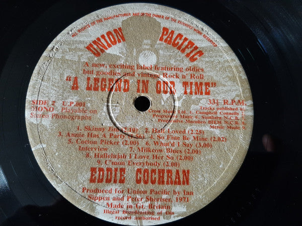 Eddie Cochran – A Legend In Our Time LP vinyl record, image 5 of 6