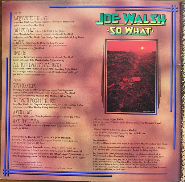 Joe Walsh – So What LP vinyl record, image 2 of 6