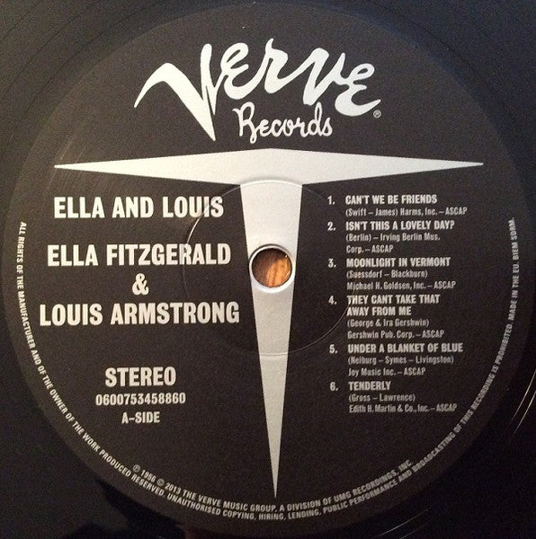 Ella Fitzgerald, Louis Armstrong – Ella And Louis LP vinyl record, image 4 of 6