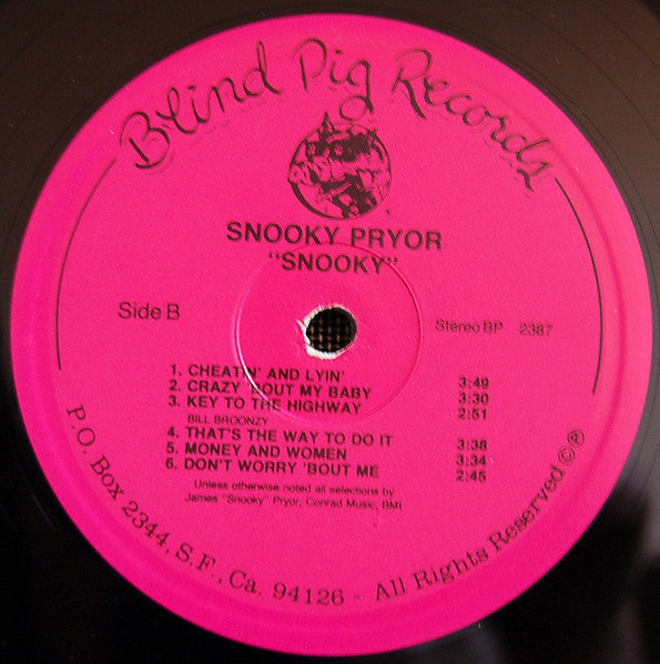 Snooky Pryor – Snooky LP vinyl record, image 4 of 7