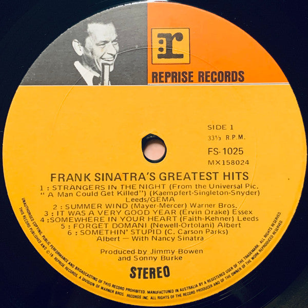 Frank Sinatra – Frank Sinatra's Greatest Hits! LP vinyl record, image 3 of 4