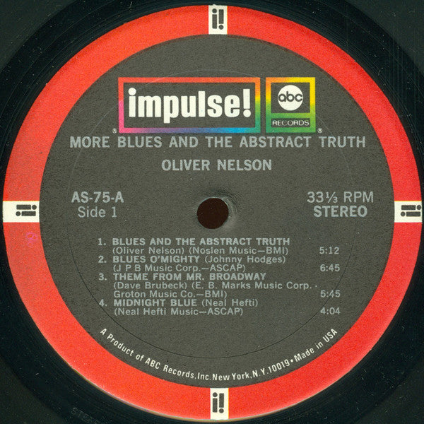 Oliver Nelson – More Blues And The Abstract Truth LP vinyl record, image 5 of 6