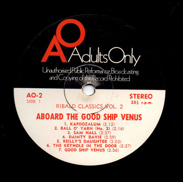Brendan Hanley, Brent Macdonald, Hans Georg – Aboard The Good Ship Venus (Ribald Classics Vol. 2) LP vinyl record, image 3 of 4