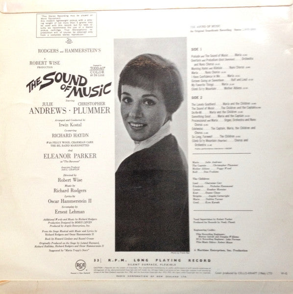 Rodgers & Hammerstein, Julie Andrews, Christopher Plummer, Irwin Kostal – The Sound Of Music (An Original Soundtrack Recording) LP vinyl record, image 2 of 4