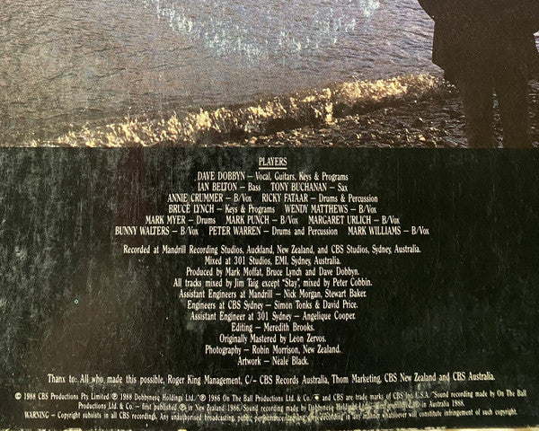 Dave Dobbyn – Loyal LP vinyl record, image 3 of 8