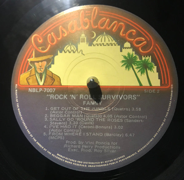 Fanny – Rock And Roll Survivors LP vinyl record, image 4 of 4