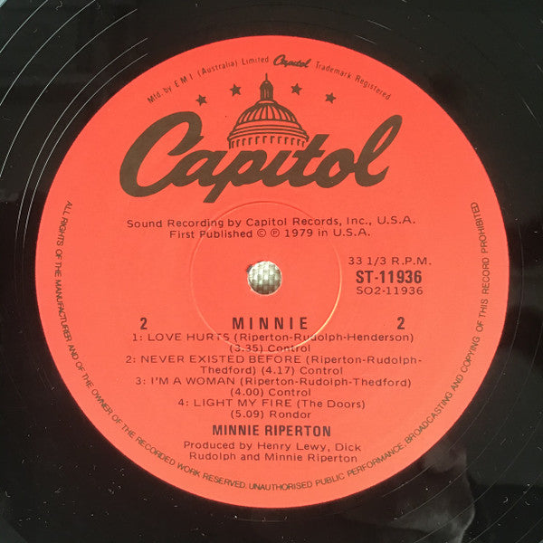 Minnie Riperton – Minnie LP vinyl record, image 4 of 4
