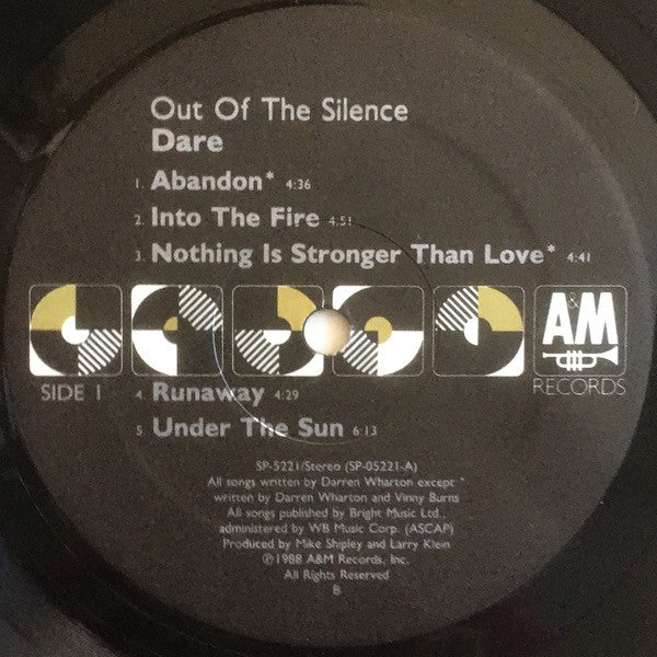 Dare – Out Of The Silence LP vinyl record, image 3 of 5