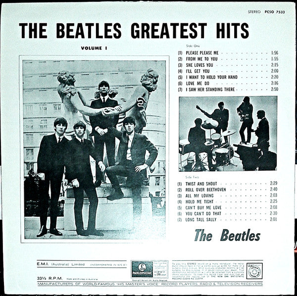 The Beatles – Greatest Hits Volume 1 LP vinyl record, image 2 of 4