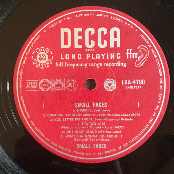 Small Faces – Small Faces LP vinyl record, image 2 of 4