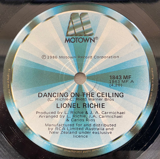 Lionel Richie – Dancing On The Ceiling 7" vinyl record, image 1 of 2