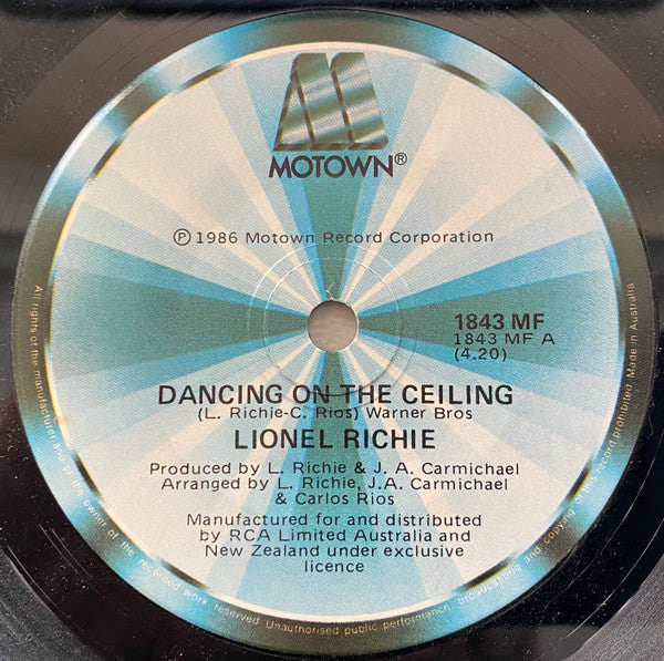 Lionel Richie – Dancing On The Ceiling 7" vinyl record, image 1 of 2
