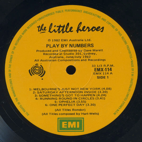 Little Heroes – Play By Numbers LP vinyl record, image 3 of 6