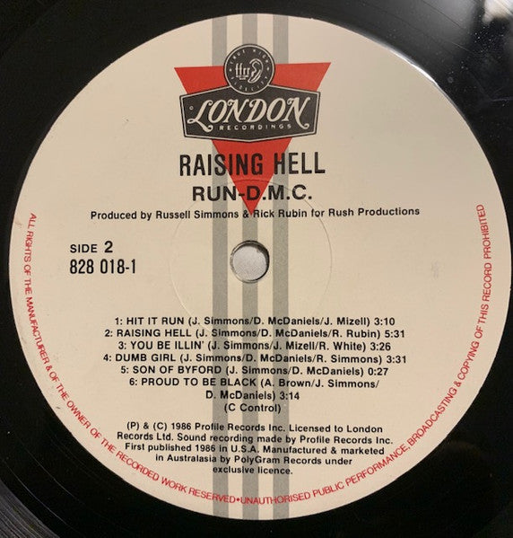 Run-DMC – Raising Hell LP vinyl record, image 2 of 2