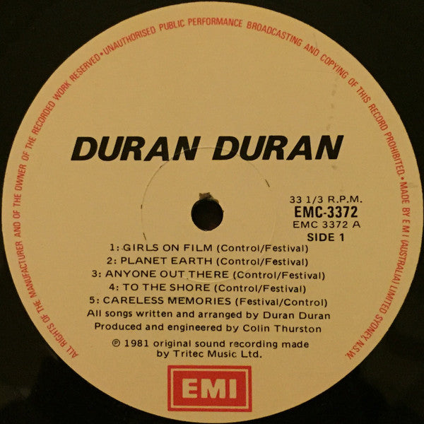 Duran Duran – Duran Duran LP vinyl record, image 5 of 6
