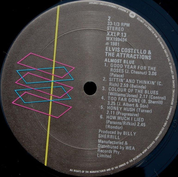 Elvis Costello & The Attractions – Almost Blue LP vinyl record, image 4 of 4