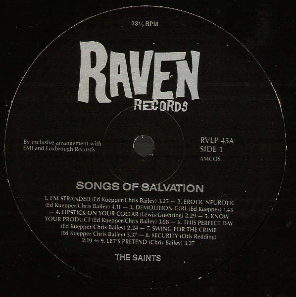 The Saints – Songs Of Salvation 1976-1988 LP vinyl record, image 3 of 4