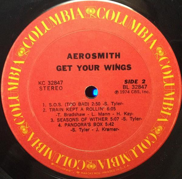 Aerosmith – Get Your Wings LP vinyl record, image 4 of 4