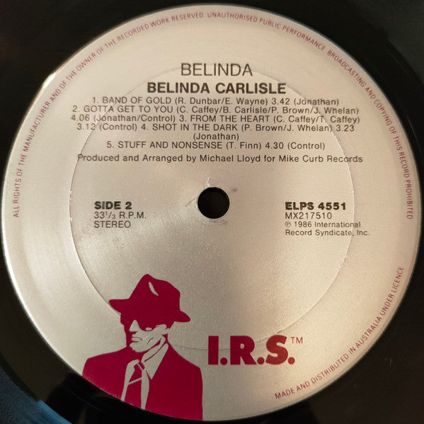 Belinda Carlisle – Belinda LP vinyl record, image 6 of 6