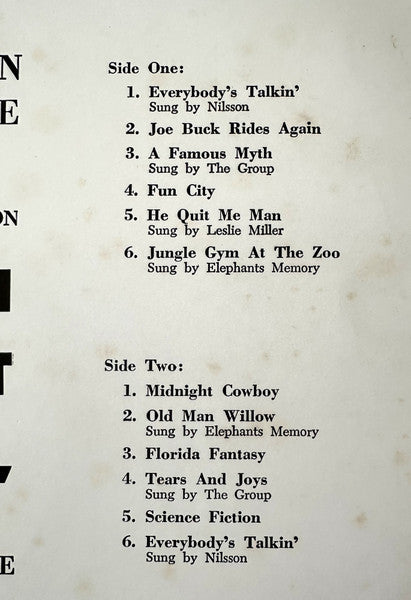 Various – Midnight Cowboy (Original Motion Picture Score) LP vinyl record, image 5 of 5