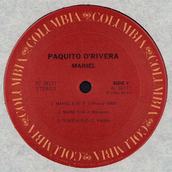 Paquito D'Rivera – Mariel LP vinyl record, image 3 of 5