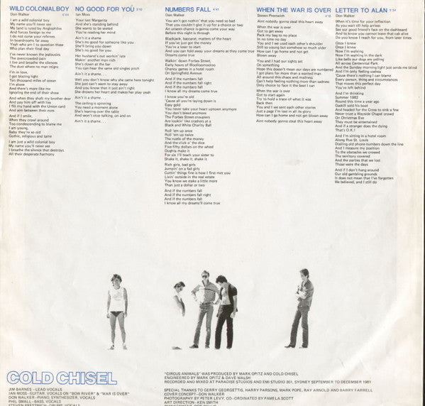 Cold Chisel – Circus Animals LP vinyl record, image 5 of 6