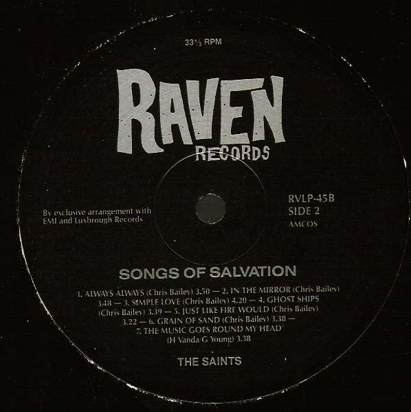 The Saints – Songs Of Salvation 1976-1988 LP vinyl record, image 4 of 4