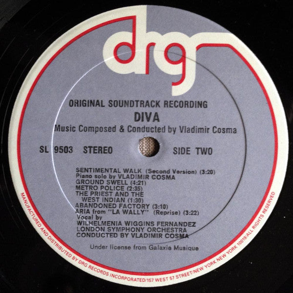 Vladimir Cosma – Diva (Original Soundtrack Recording) LP vinyl record, image 4 of 4