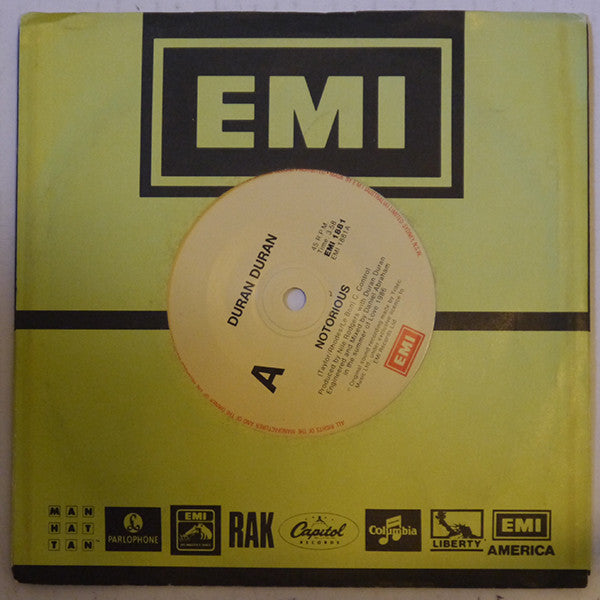 Duran Duran – Notorious 7" vinyl record, image 1 of 4