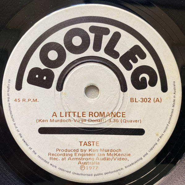 Taste – A Little Romance 7" vinyl record, image 1 of 2