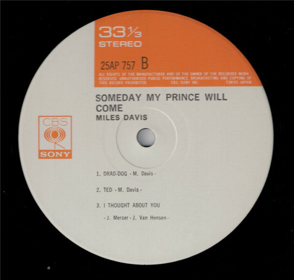 The Miles Davis Sextet – Someday My Prince Will Come LP vinyl record, image 4 of 5