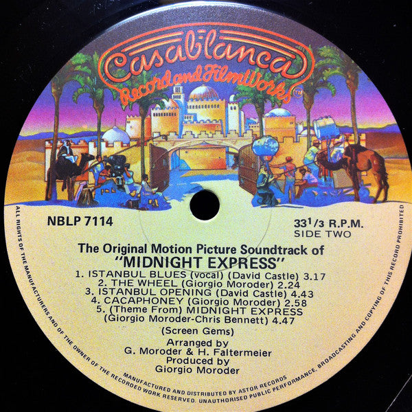 Giorgio Moroder – Midnight Express (Music From The Original Motion Picture Soundtrack) LP vinyl record, image 4 of 4