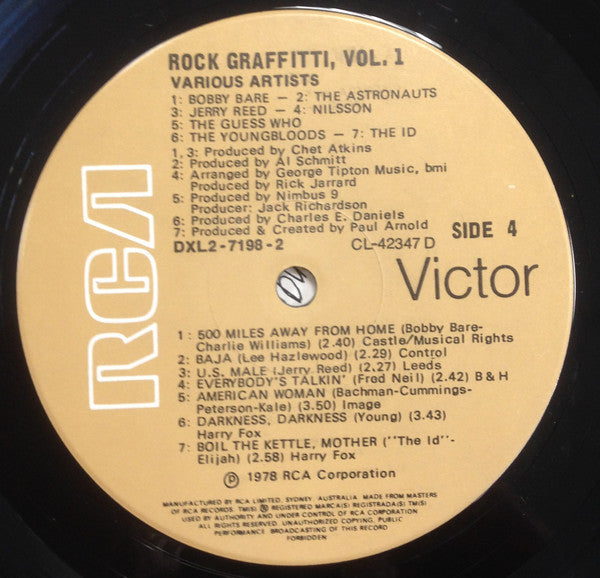Various – Rock Graffiti 32 Oldies Volume One (2xLP) LP vinyl record, image 8 of 8