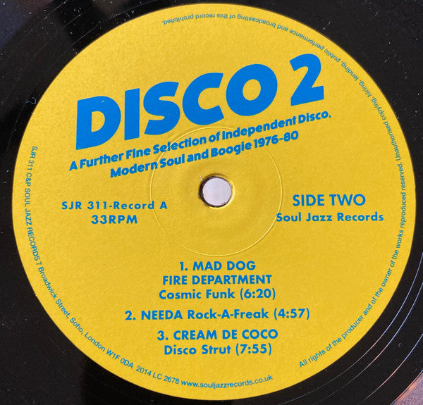 Various – Disco 2 (A Further Fine Selection Of Independent Disco, Modern Soul & Boogie 1976-80) (Record A) (2x12") 12" vinyl record, image 4 of 6