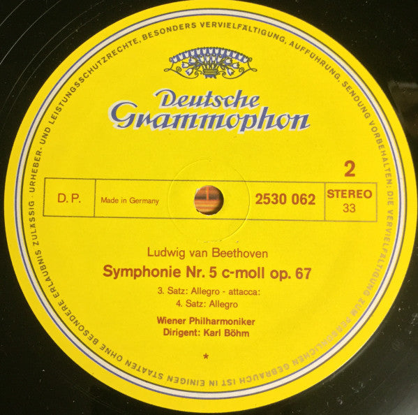 Ludwig Van Beethoven, Wiener Philharmoniker, Karl Böhm – Symphonie Nr. 5 LP vinyl record, image 6 of 6