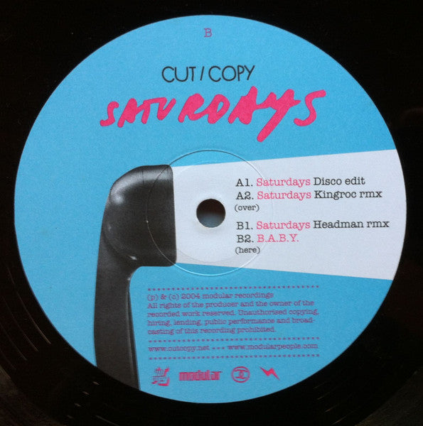 Cut Copy – Saturdays 12" vinyl record, image 2 of 4