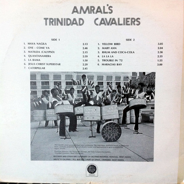 Amral's Trinidad Cavaliers – Fantastic Steel Drum Orchestra LP vinyl record, image 2 of 4