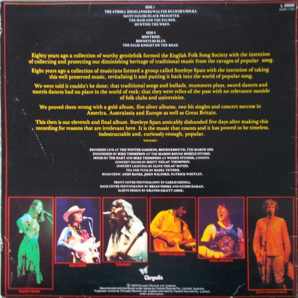 Steeleye Span – Live At Last! LP vinyl record, image 2 of 4