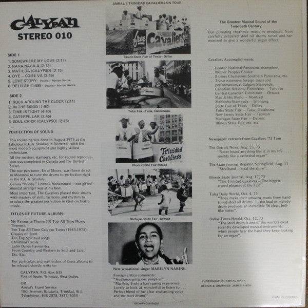 Amral's Trinidad Cavaliers – Steel Vibrations LP vinyl record, image 2 of 4